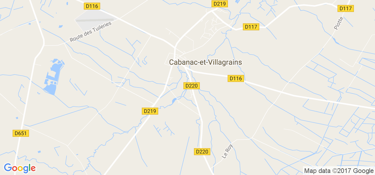 map de la ville de Cabanac-et-Villagrains