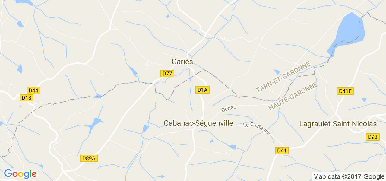 map de la ville de Cabanac-Séguenville