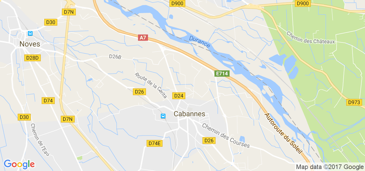 map de la ville de Cabannes