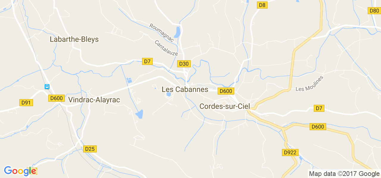 map de la ville de Cabannes