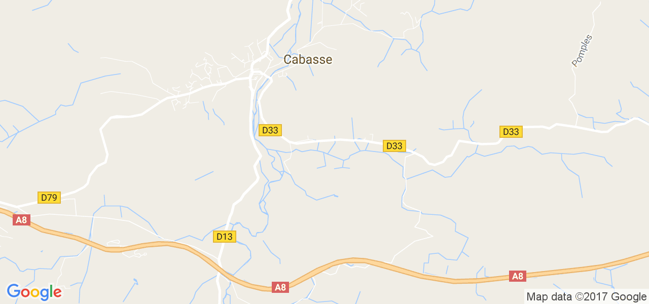 map de la ville de Cabasse