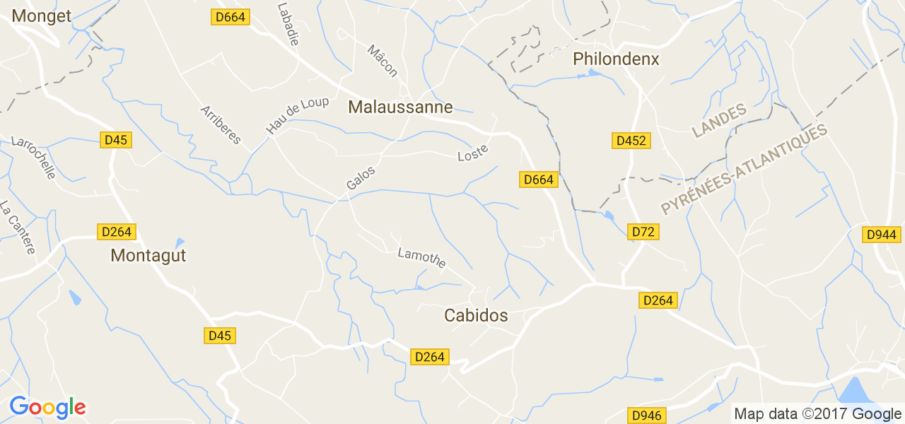 map de la ville de Cabidos