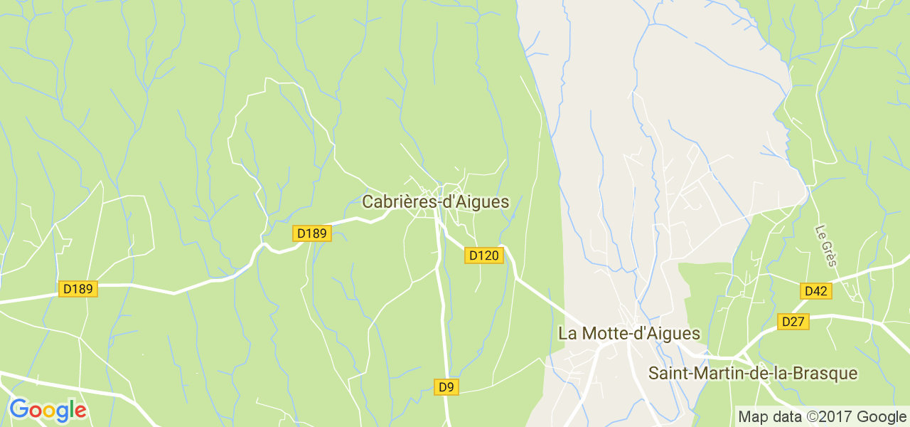 map de la ville de Cabrières-d'Aigues