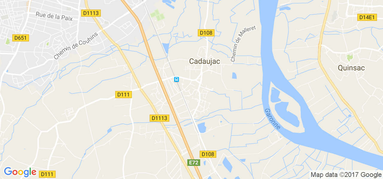 map de la ville de Cadaujac