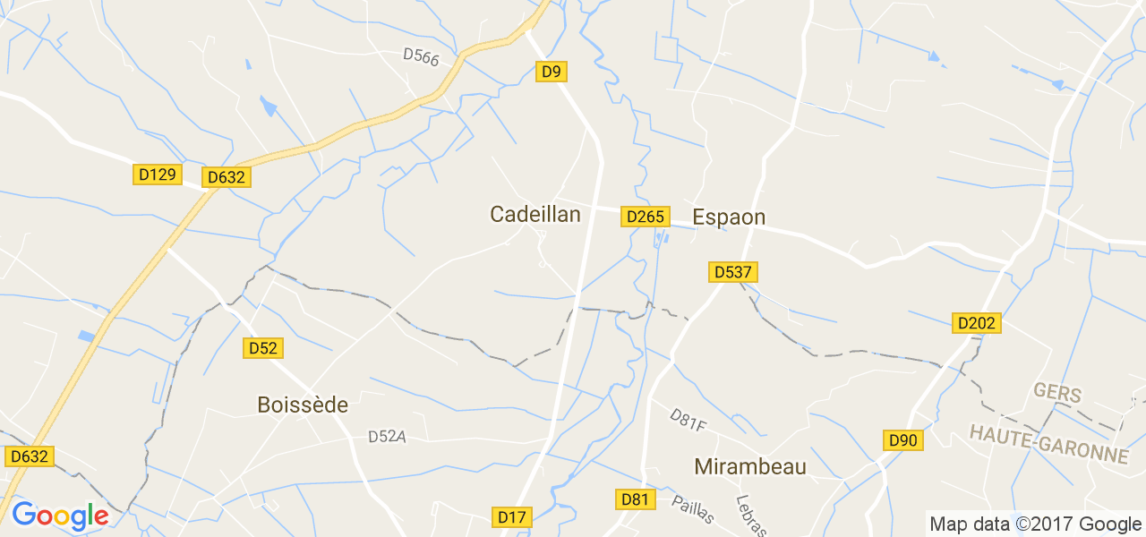 map de la ville de Cadeillan