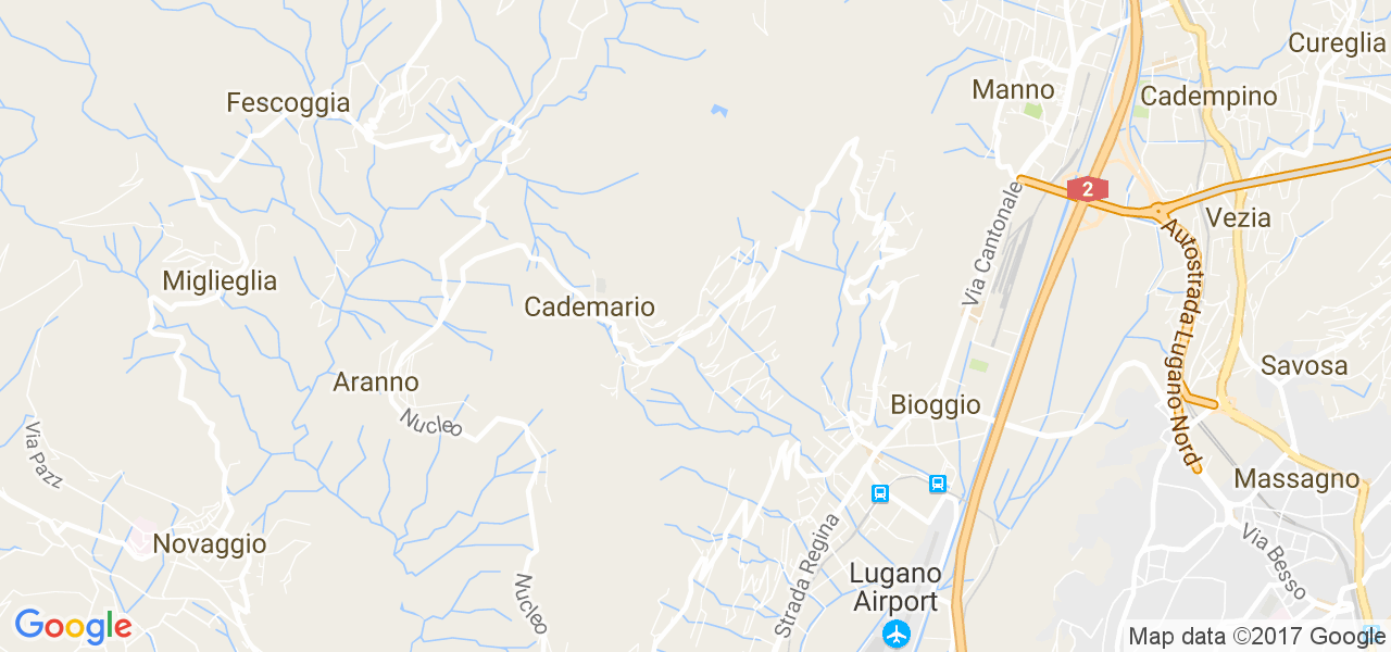 map de la ville de Cademario