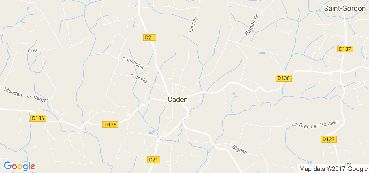 map de la ville de Caden