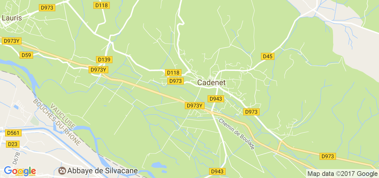 map de la ville de Cadenet