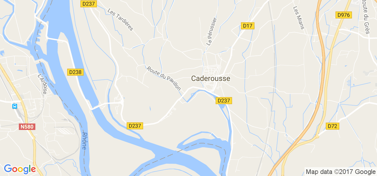 map de la ville de Caderousse