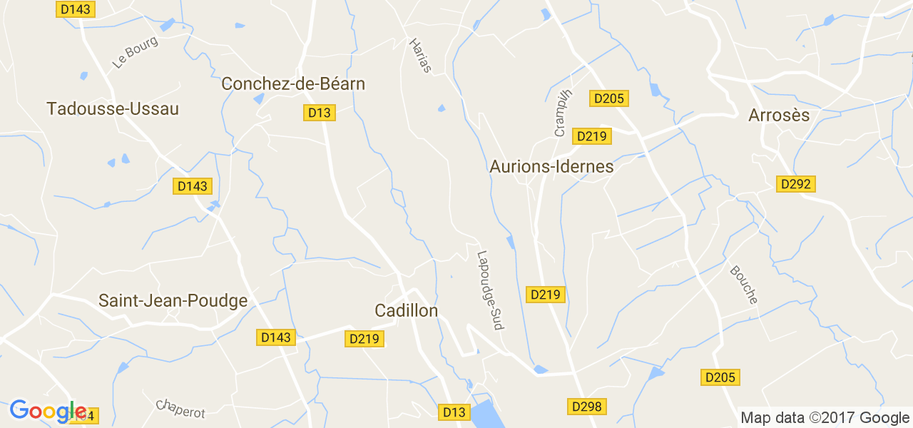 map de la ville de Cadillon