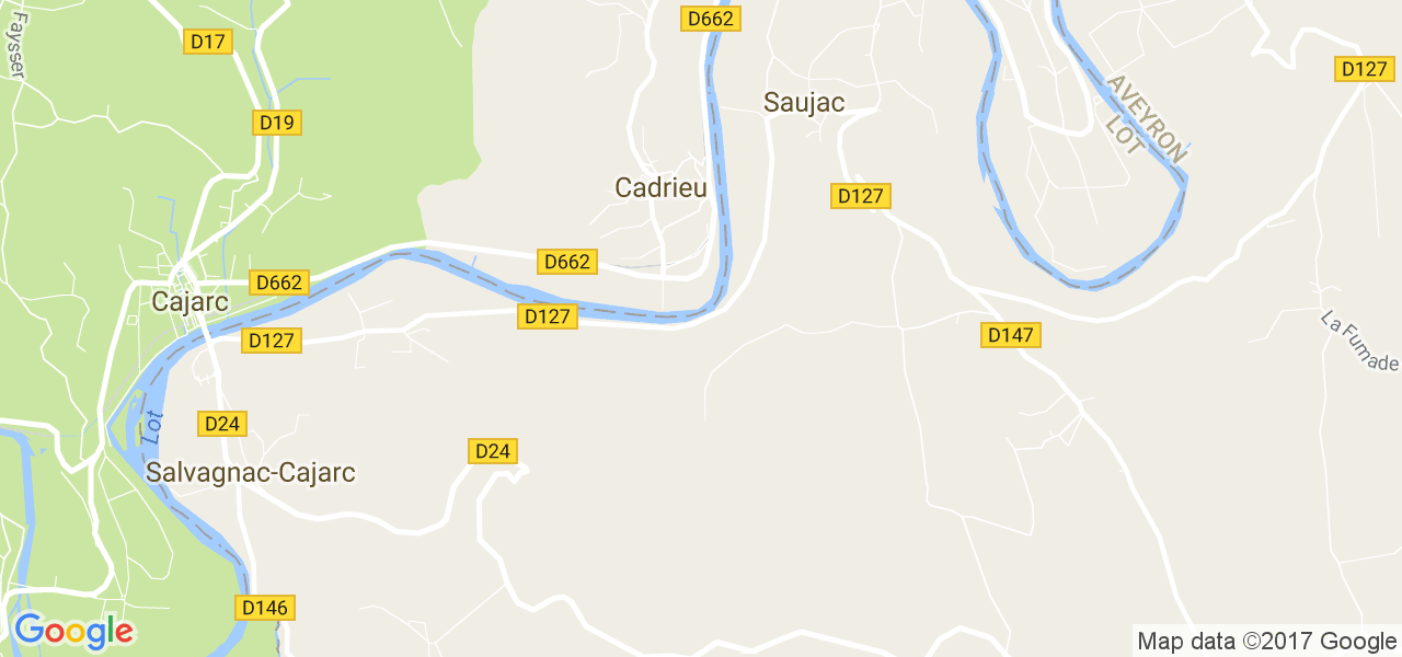 map de la ville de Cadrieu