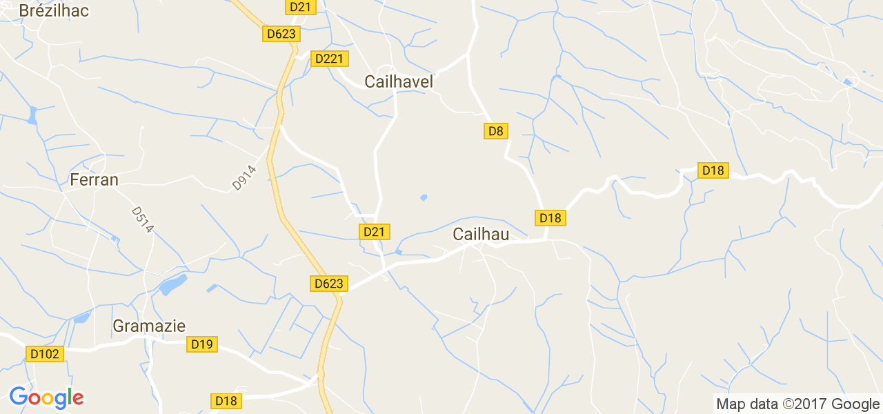 map de la ville de Cailhau