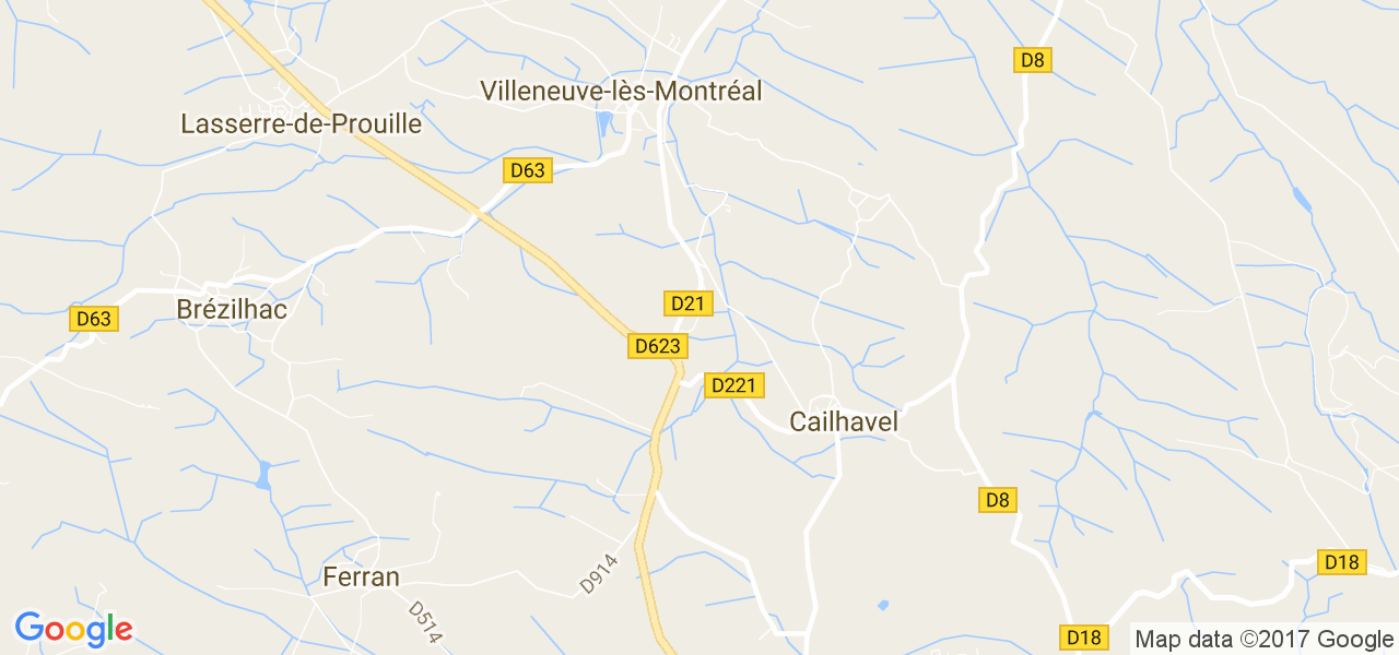 map de la ville de Cailhavel