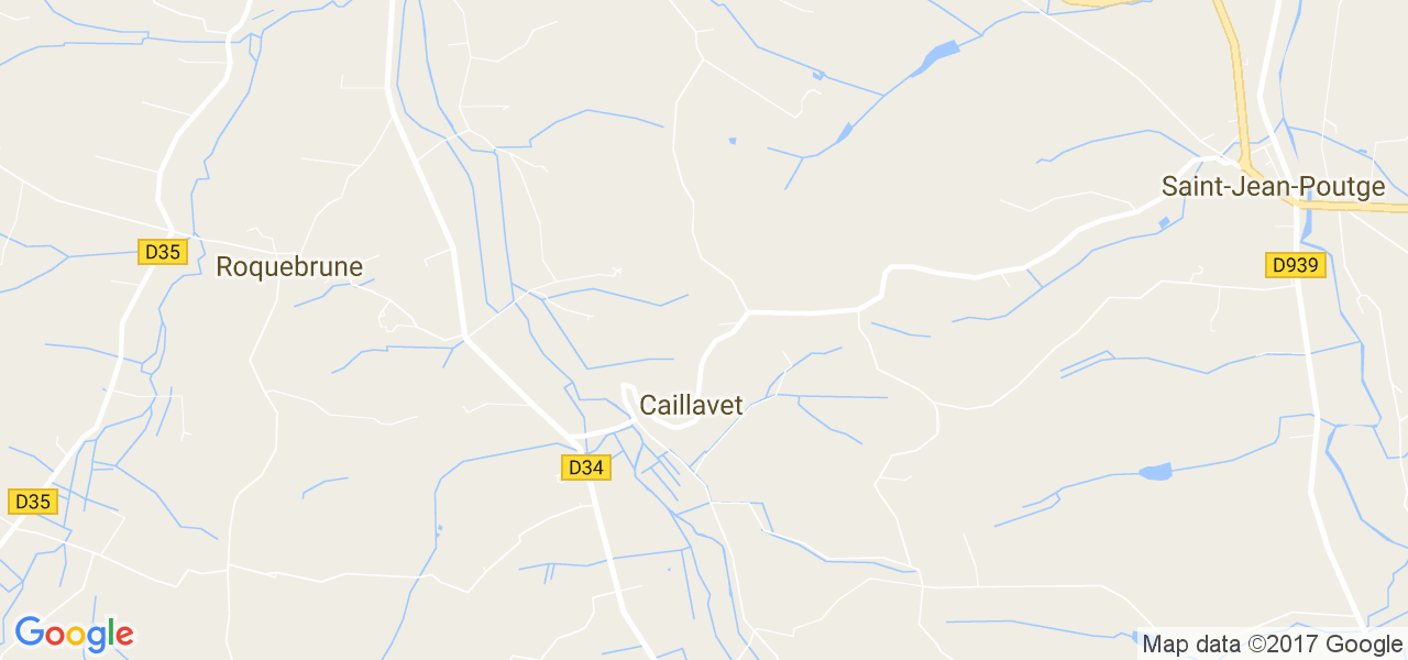 map de la ville de Caillavet