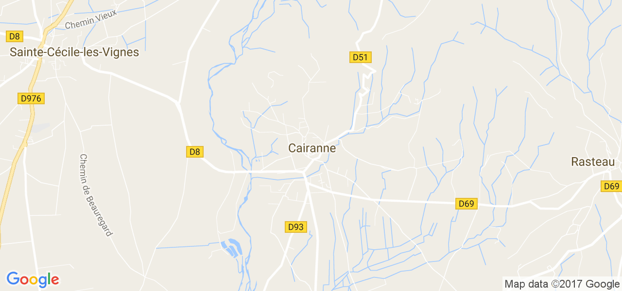map de la ville de Cairanne