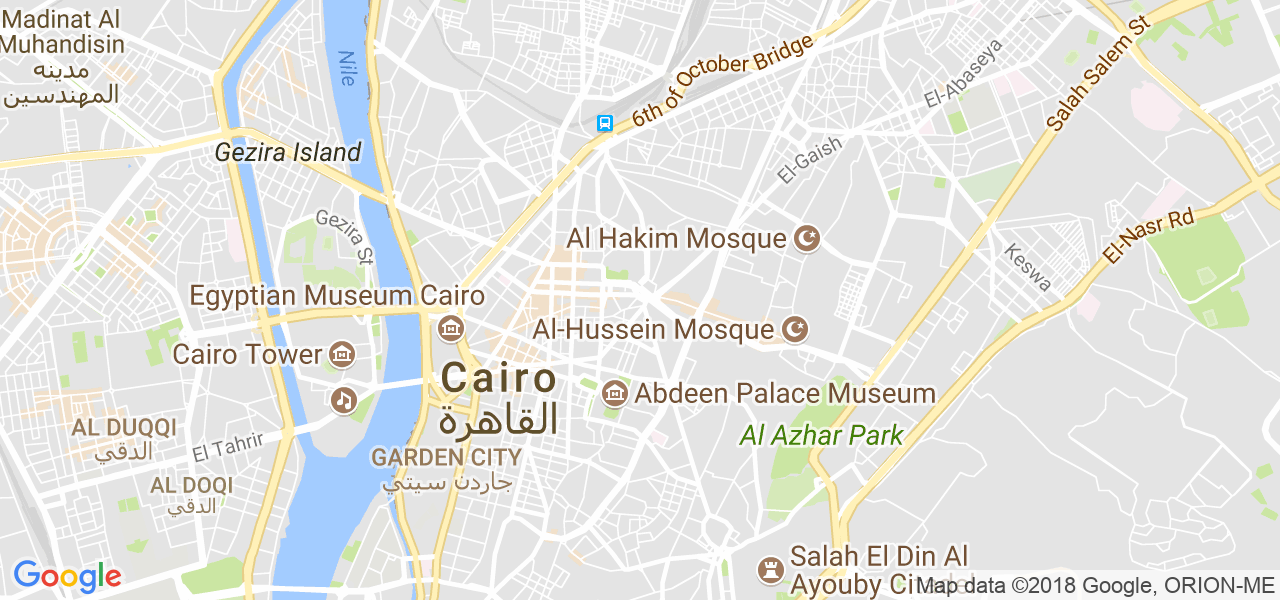 map of the city of Cairo