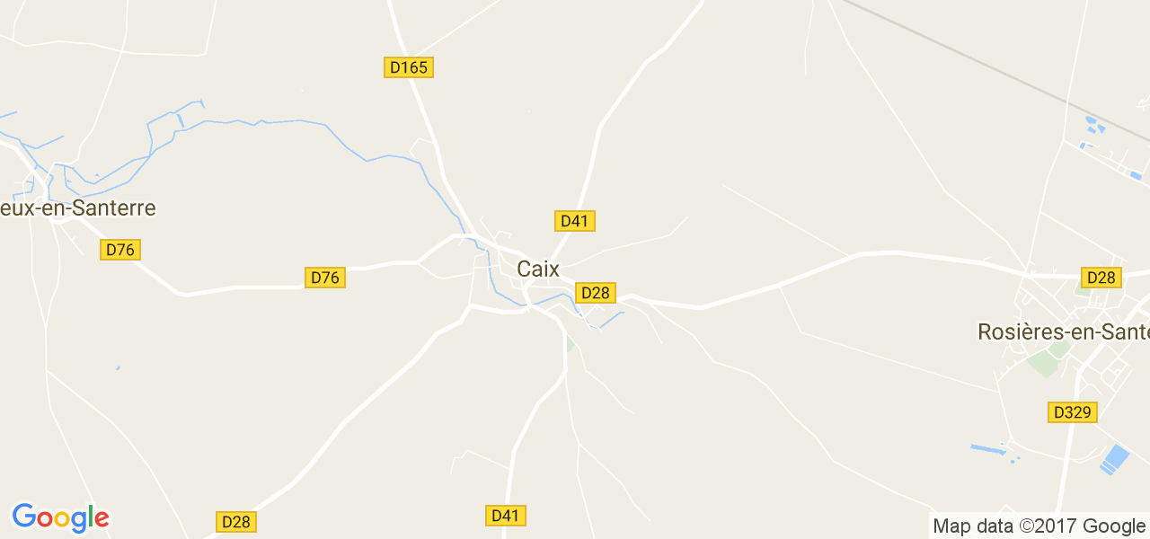 map de la ville de Caix