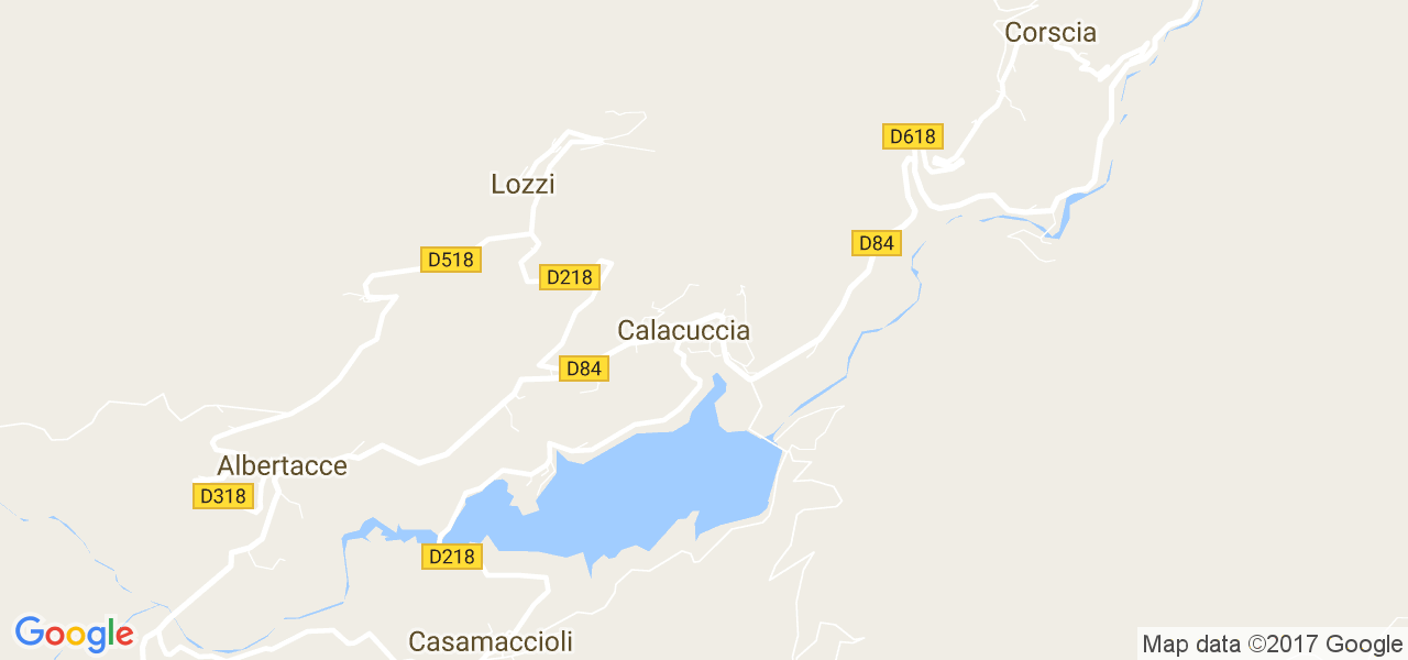 map de la ville de Calacuccia