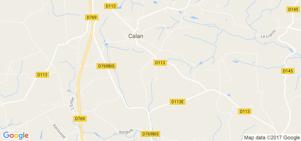 map de la ville de Calan