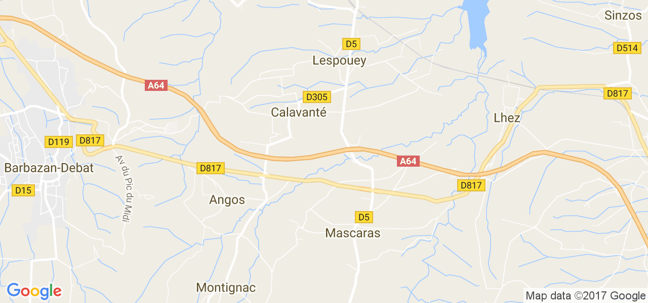 map de la ville de Calavanté