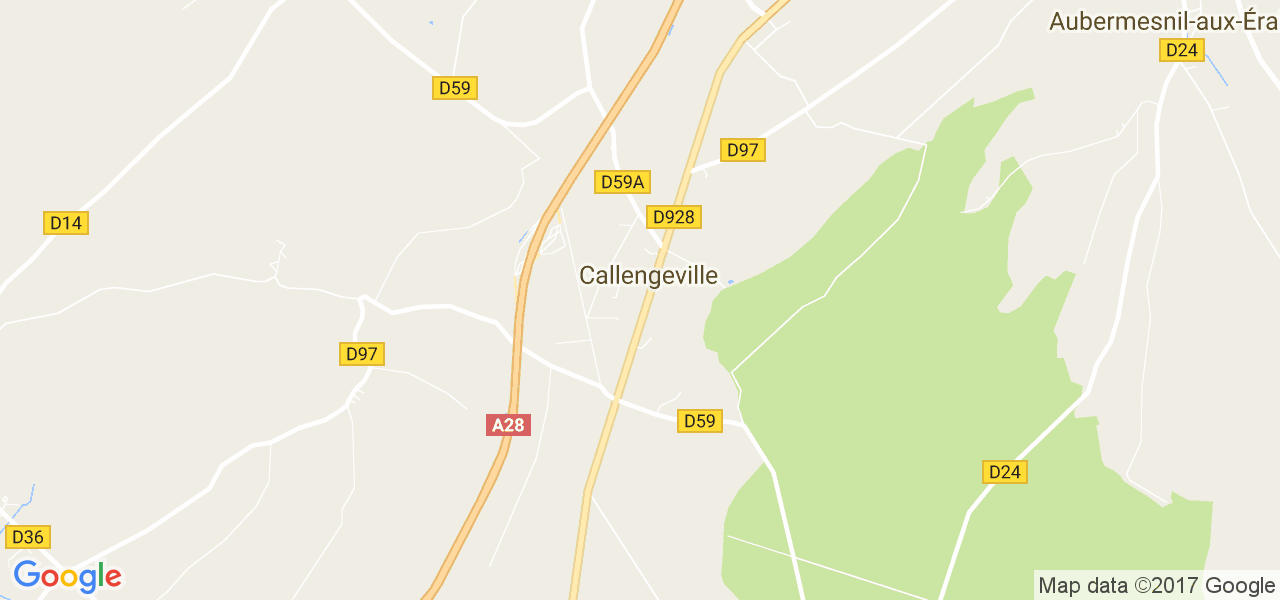 map de la ville de Callengeville