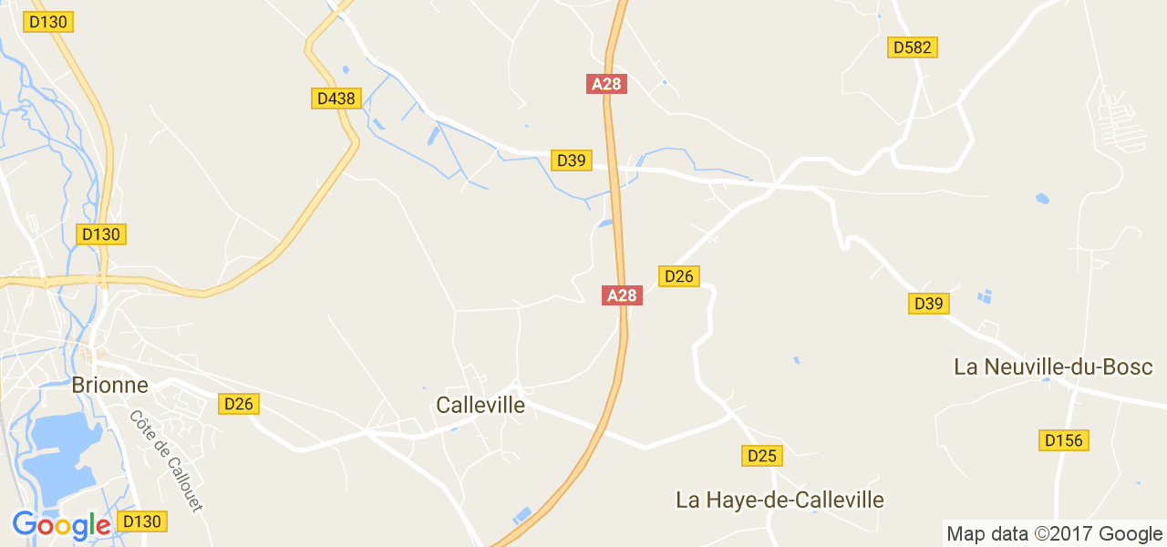 map de la ville de Calleville