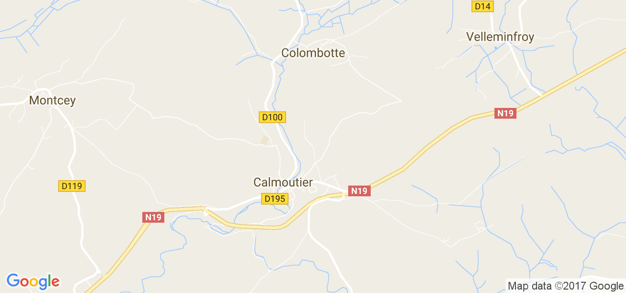 map de la ville de Calmoutier