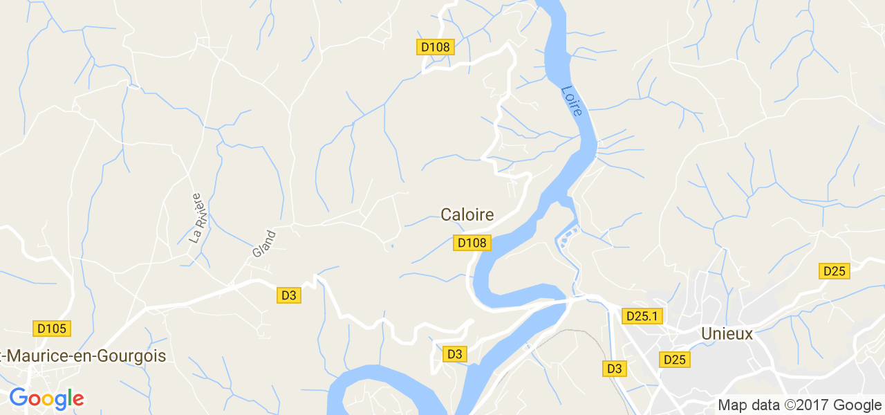 map de la ville de Caloire