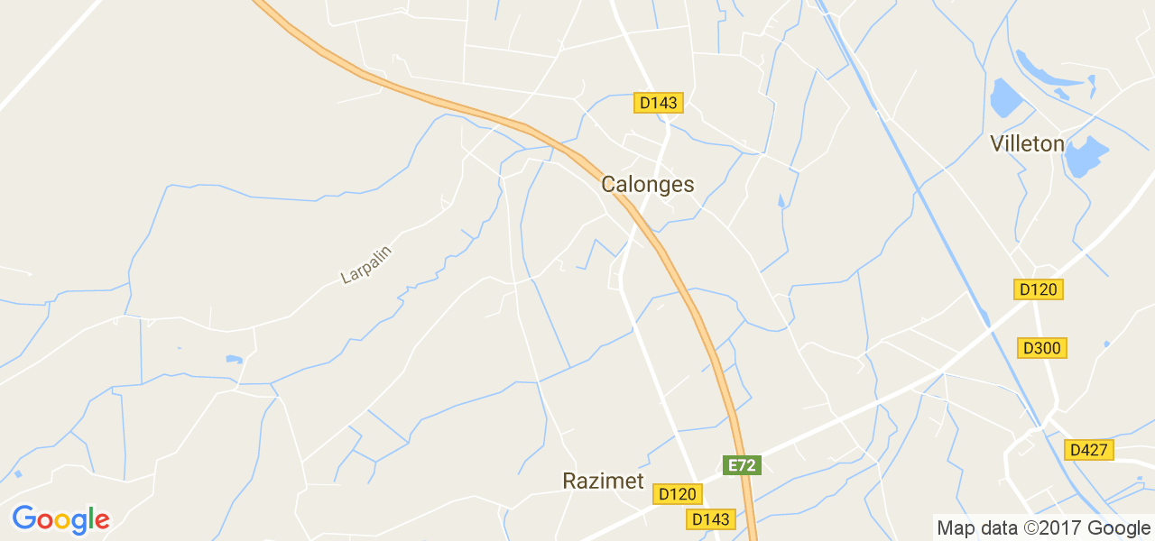 map de la ville de Calonges