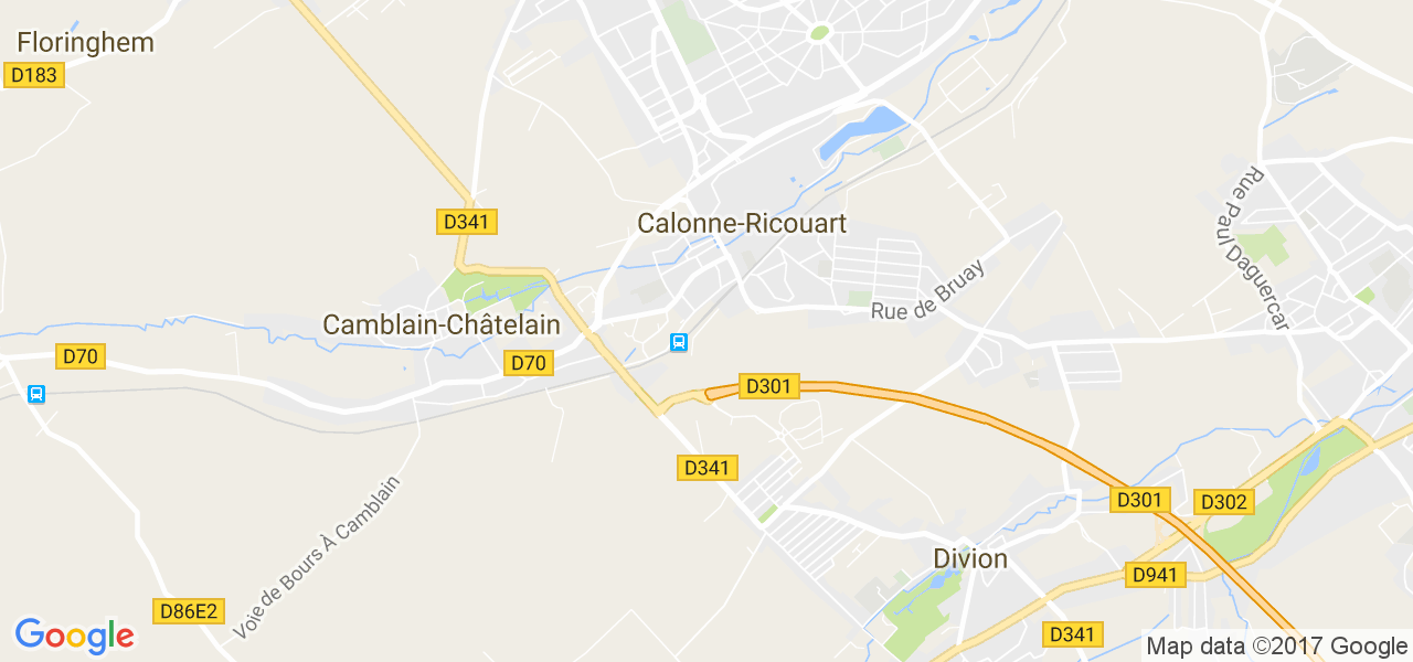 map de la ville de Calonne-Ricouart