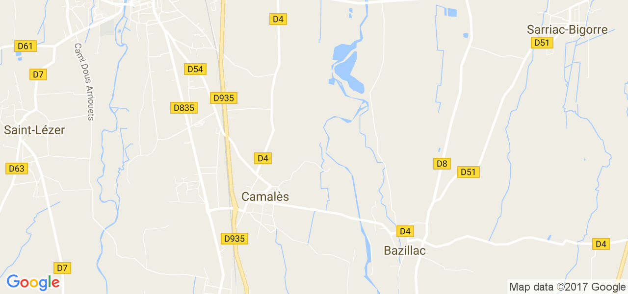 map de la ville de Camalès