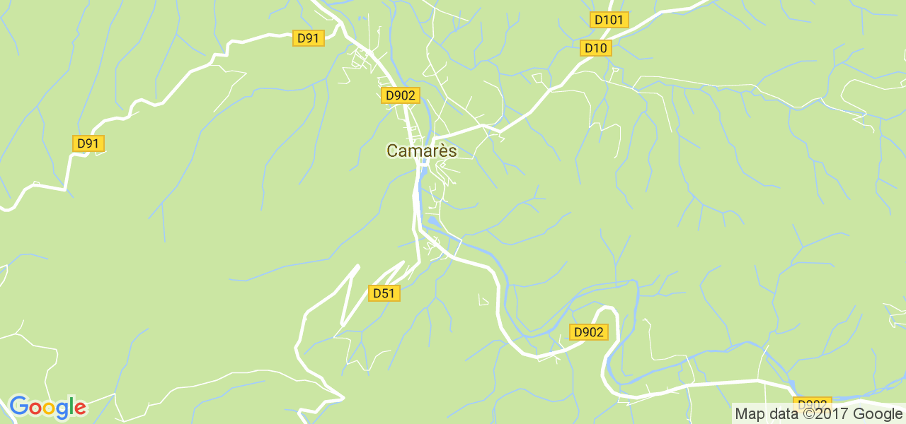 map de la ville de Camarès