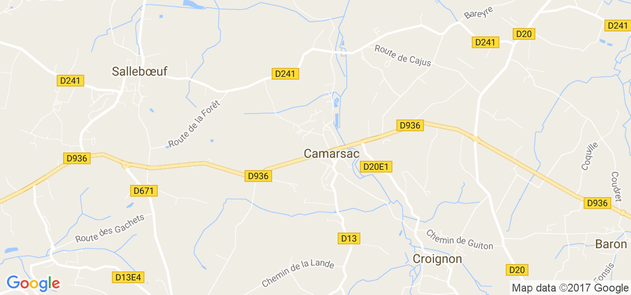 map de la ville de Camarsac