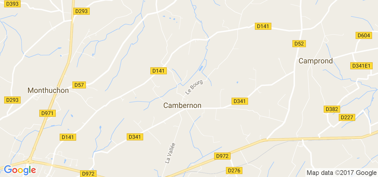 map de la ville de Cambernon