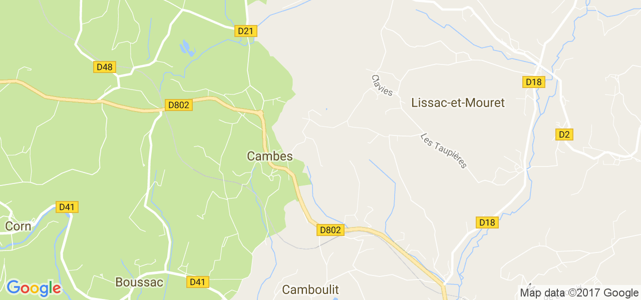 map de la ville de Cambes