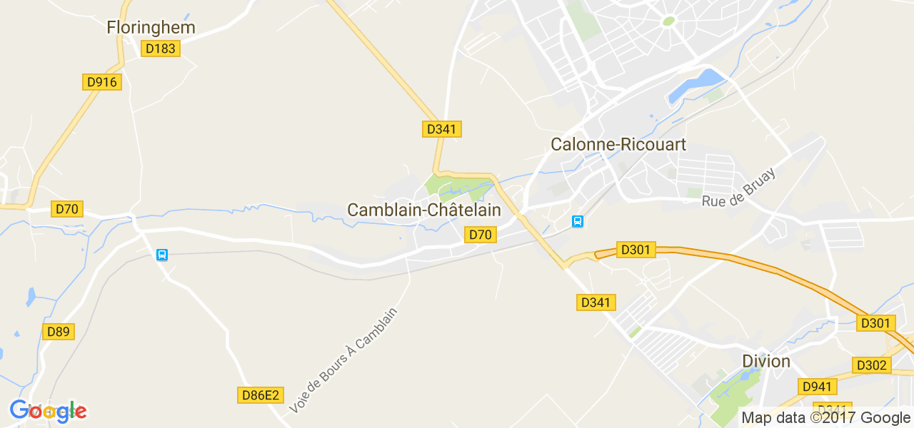 map de la ville de Camblain-Châtelain