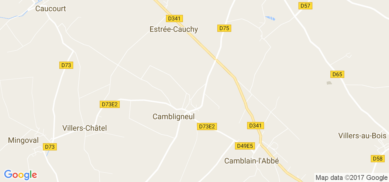 map de la ville de Cambligneul