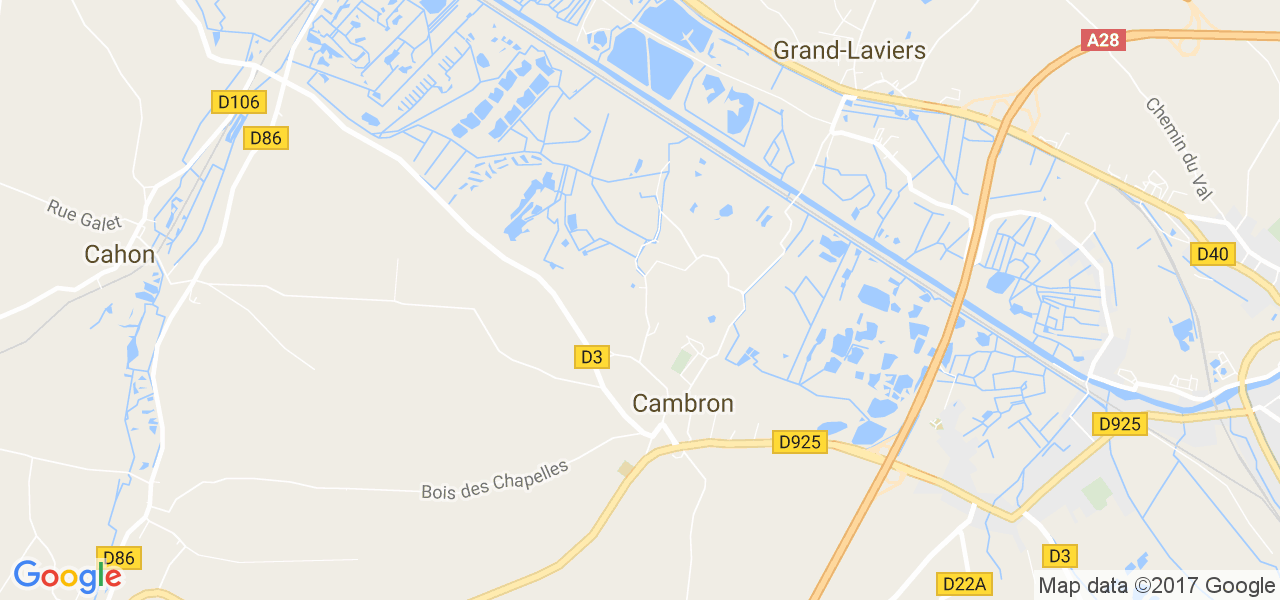 map de la ville de Cambron