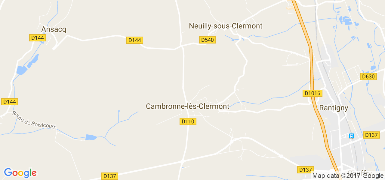 map de la ville de Cambronne-lès-Clermont