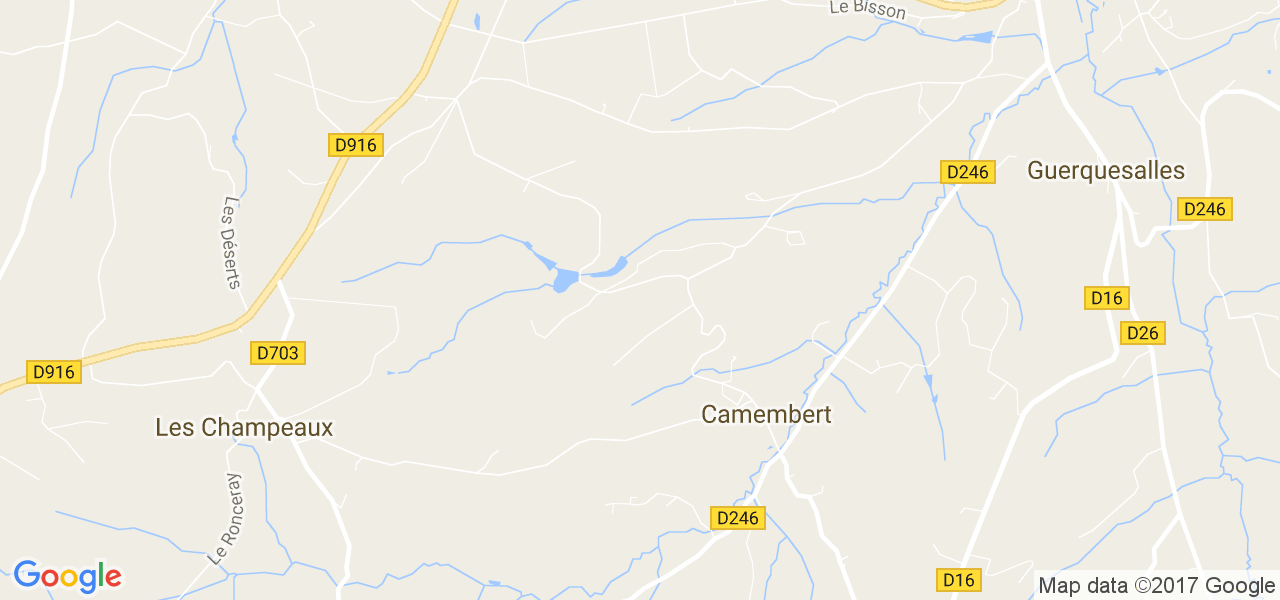 map de la ville de Camembert