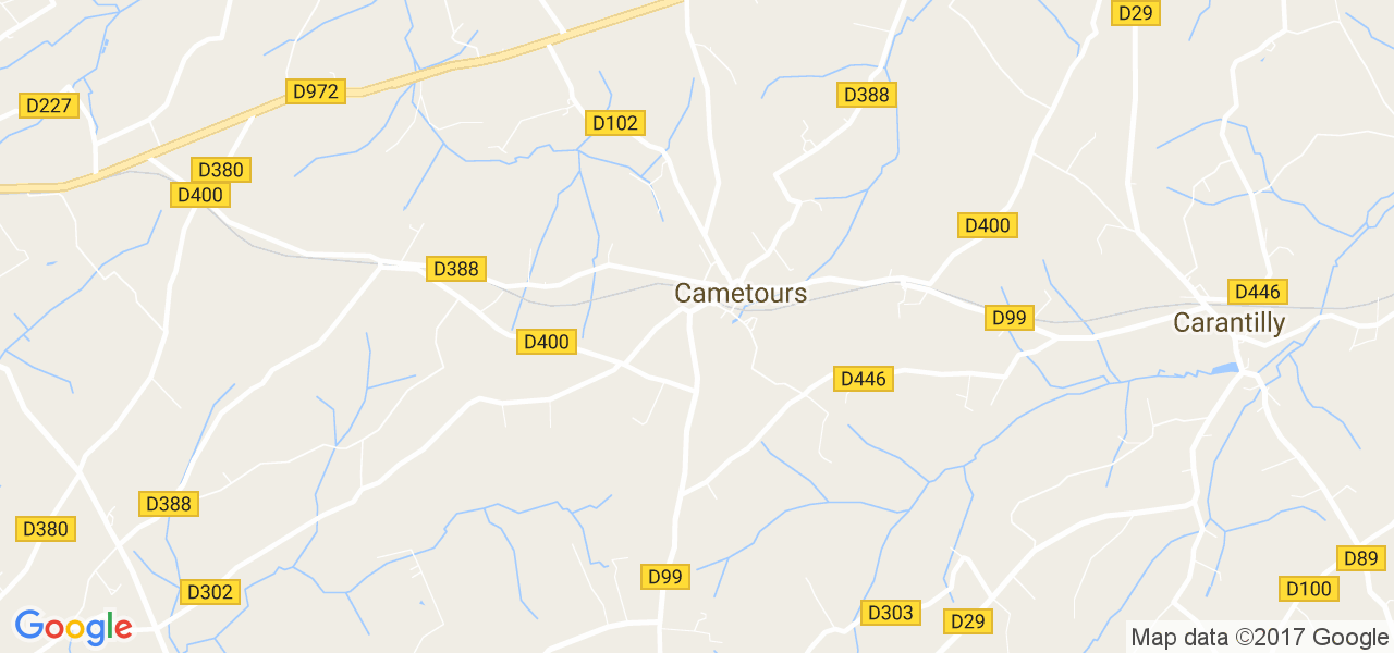 map de la ville de Cametours