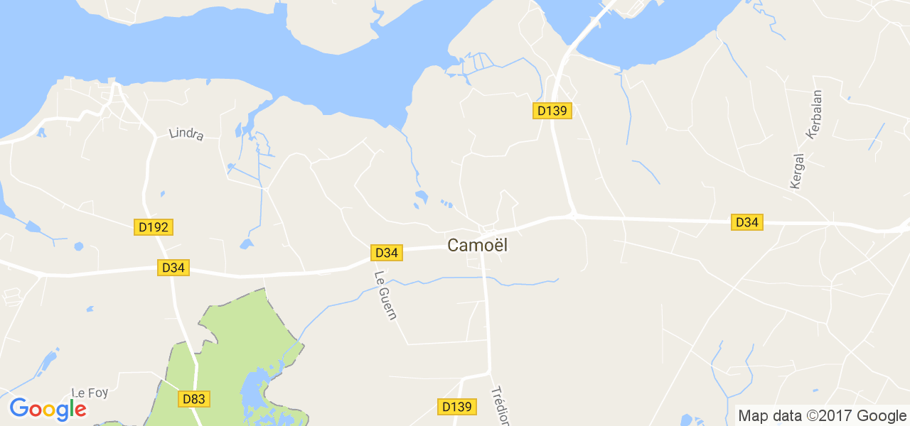 map de la ville de Camoël