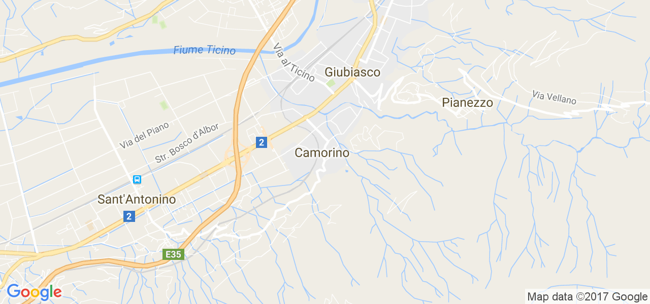 map de la ville de Camorino