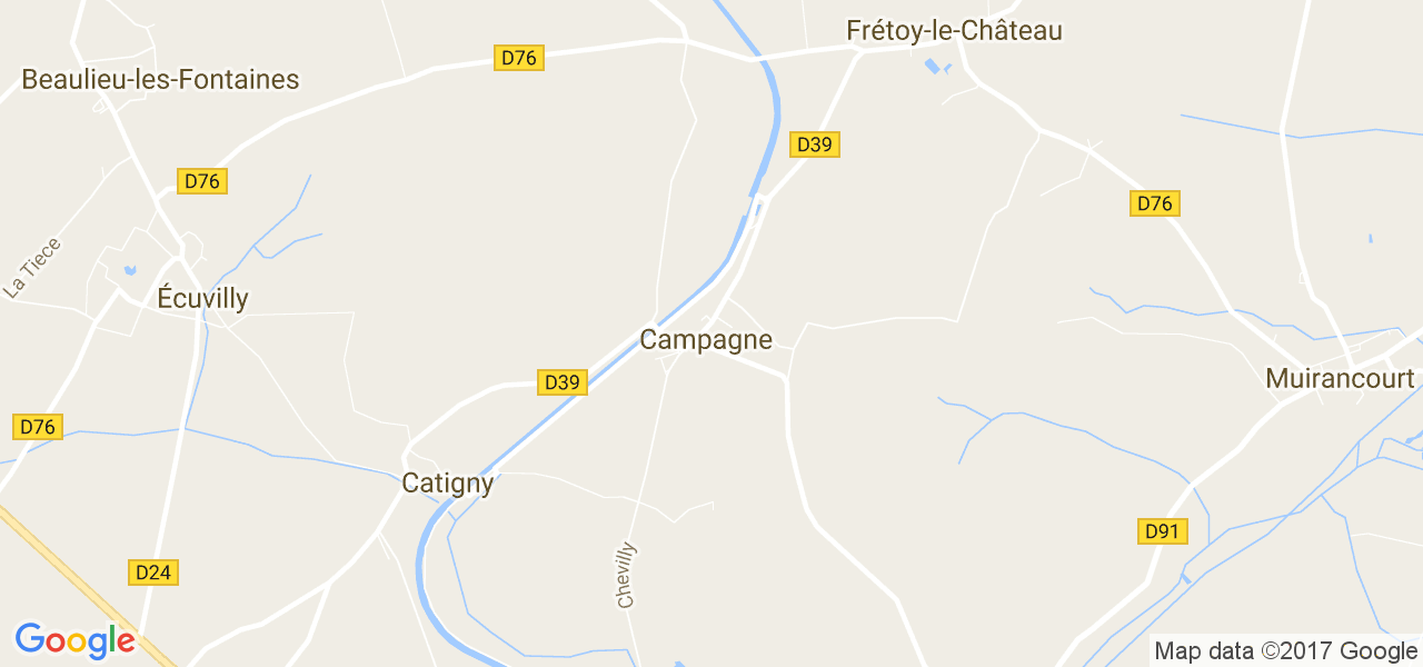 map de la ville de Campagne