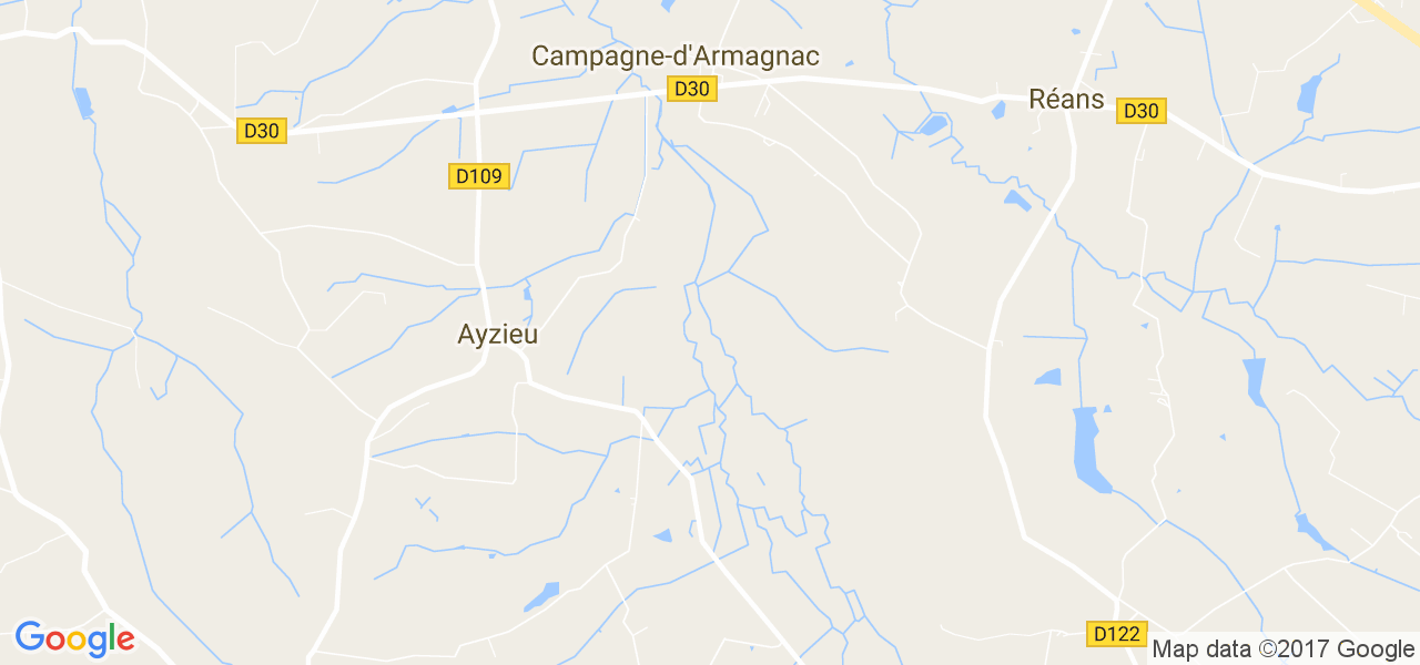 map de la ville de Campagne-d'Armagnac