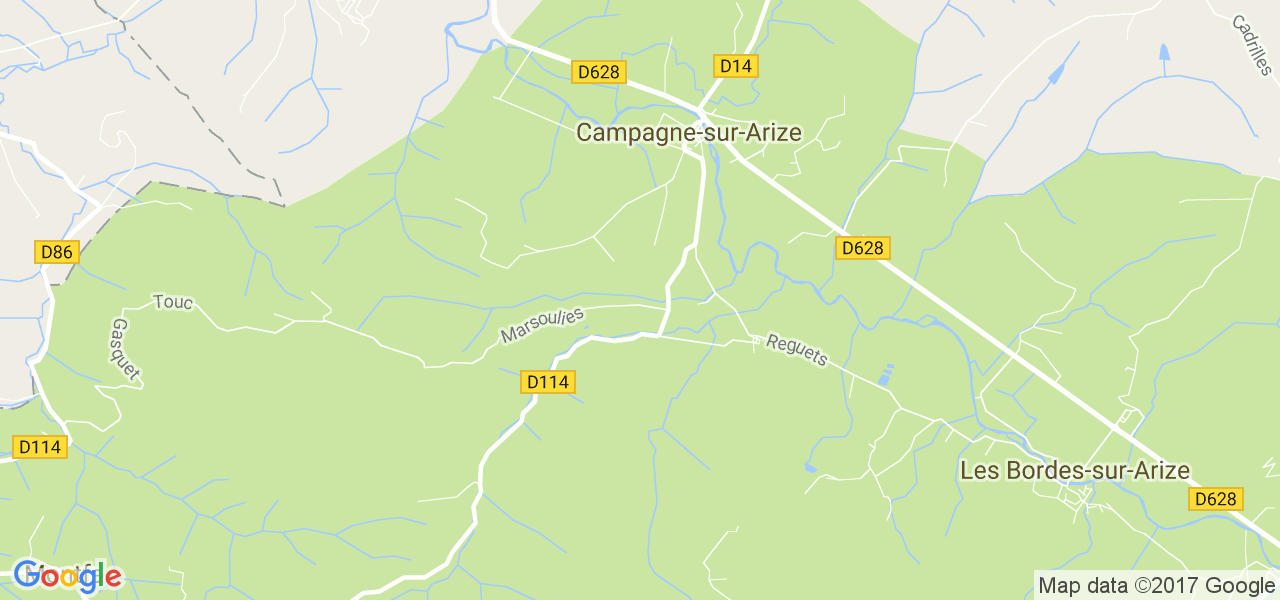 map de la ville de Campagne-sur-Arize
