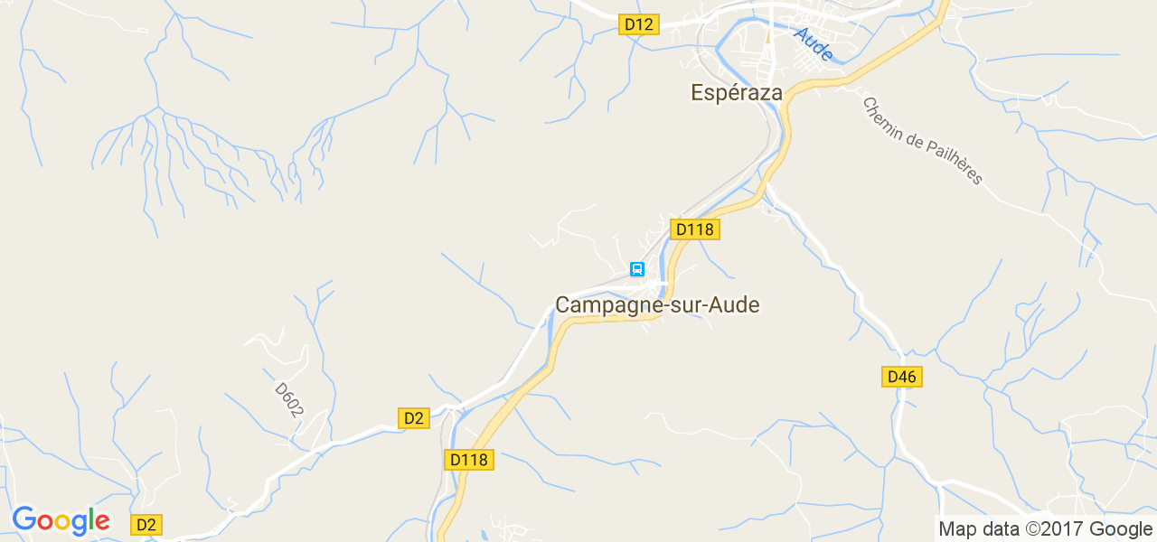 map de la ville de Campagne-sur-Aude