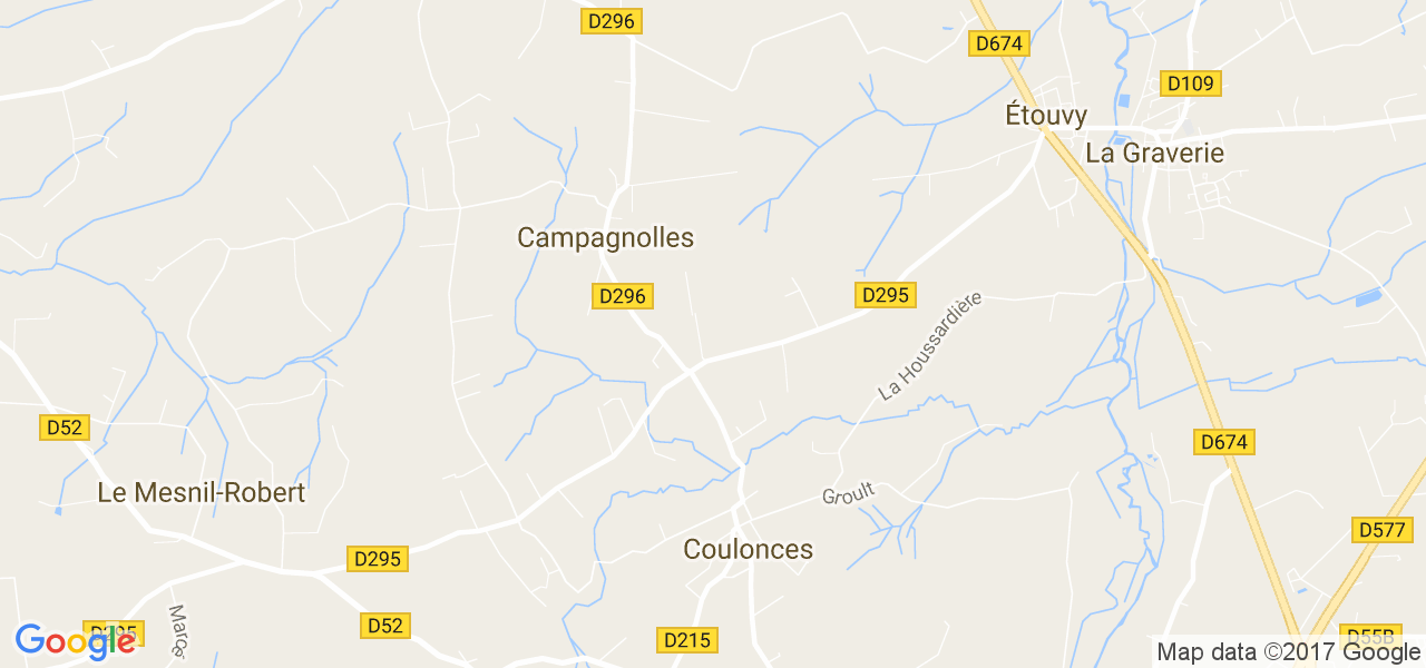 map de la ville de Campagnolles