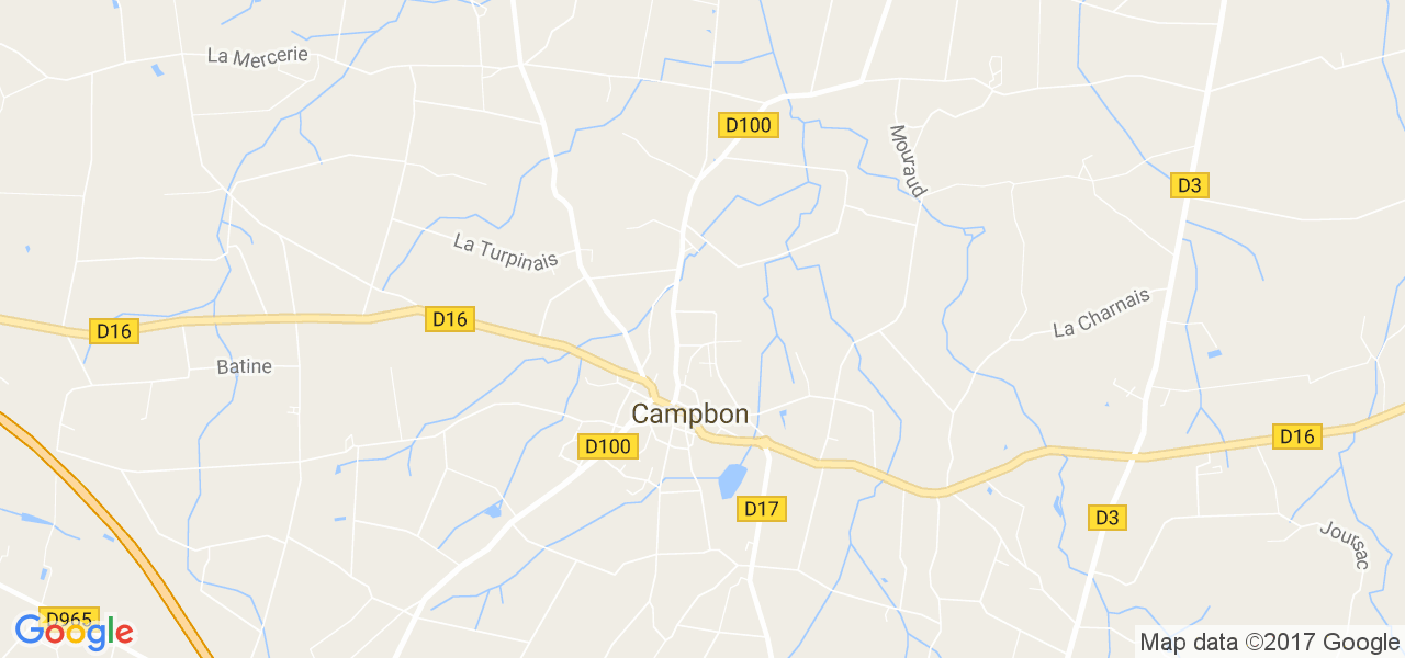 map de la ville de Campbon