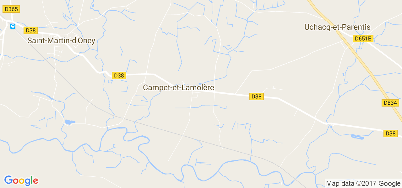 map de la ville de Campet-et-Lamolère